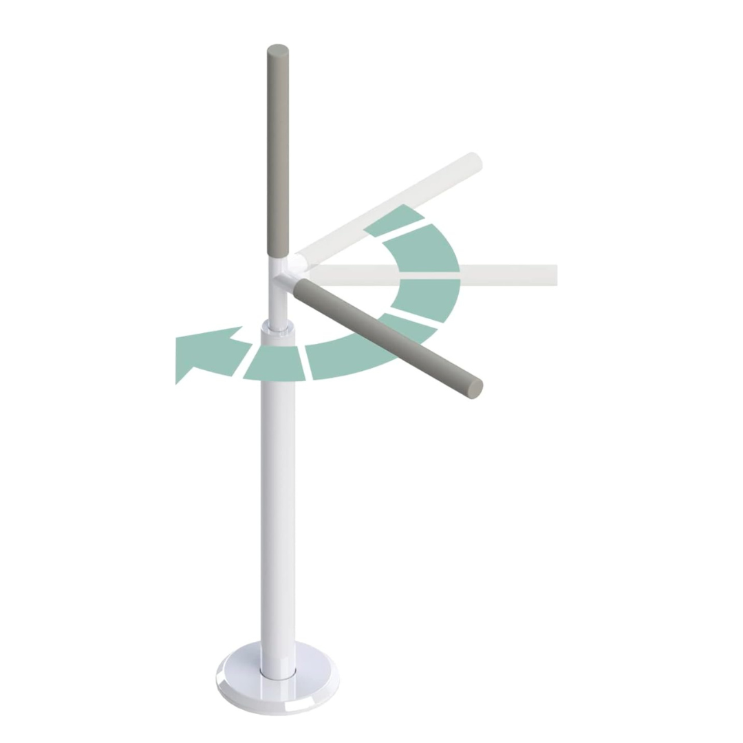 HealthCraft Advantage Rail with Pivot Locking Technology - Senior.com Security poles